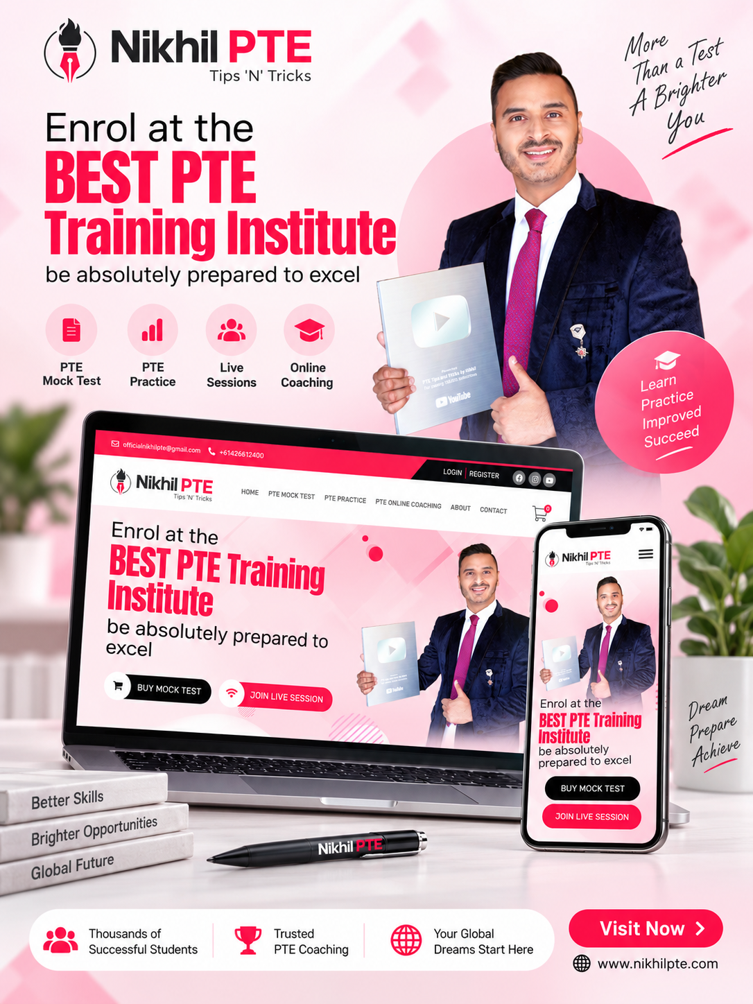 Nikhil PTE AI-assisted language test preparation and scoring portal